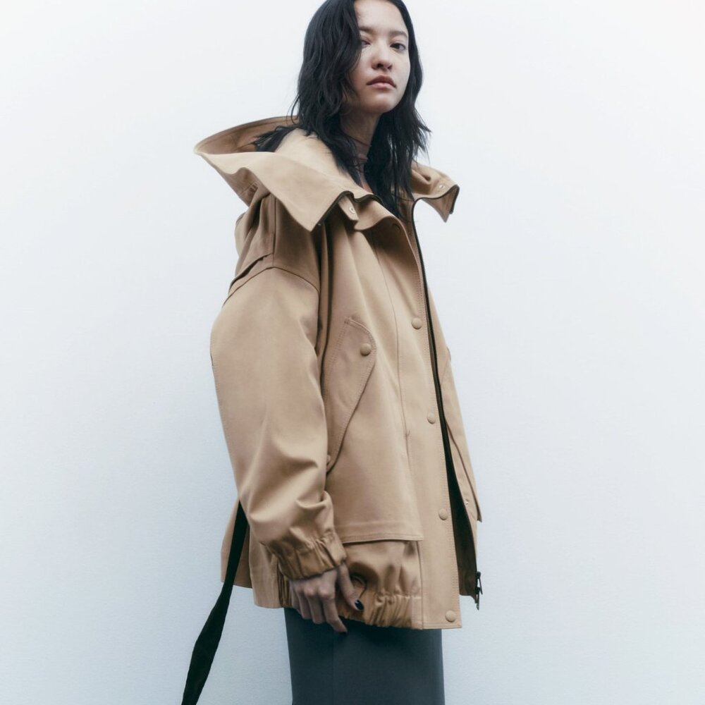 ZARA OVERSIZED COTTON PARKA 2205|303 SIZE S NEW WITH TAGS